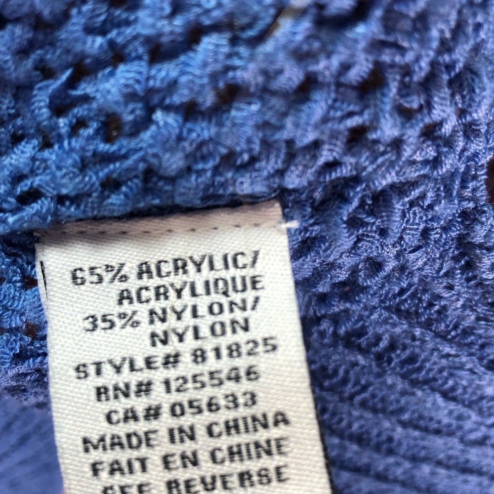 Habitat Loose Knit Lagenlook Sweater Oversized Small Blue Casual Boxy Beachy - Picture 7 of 7